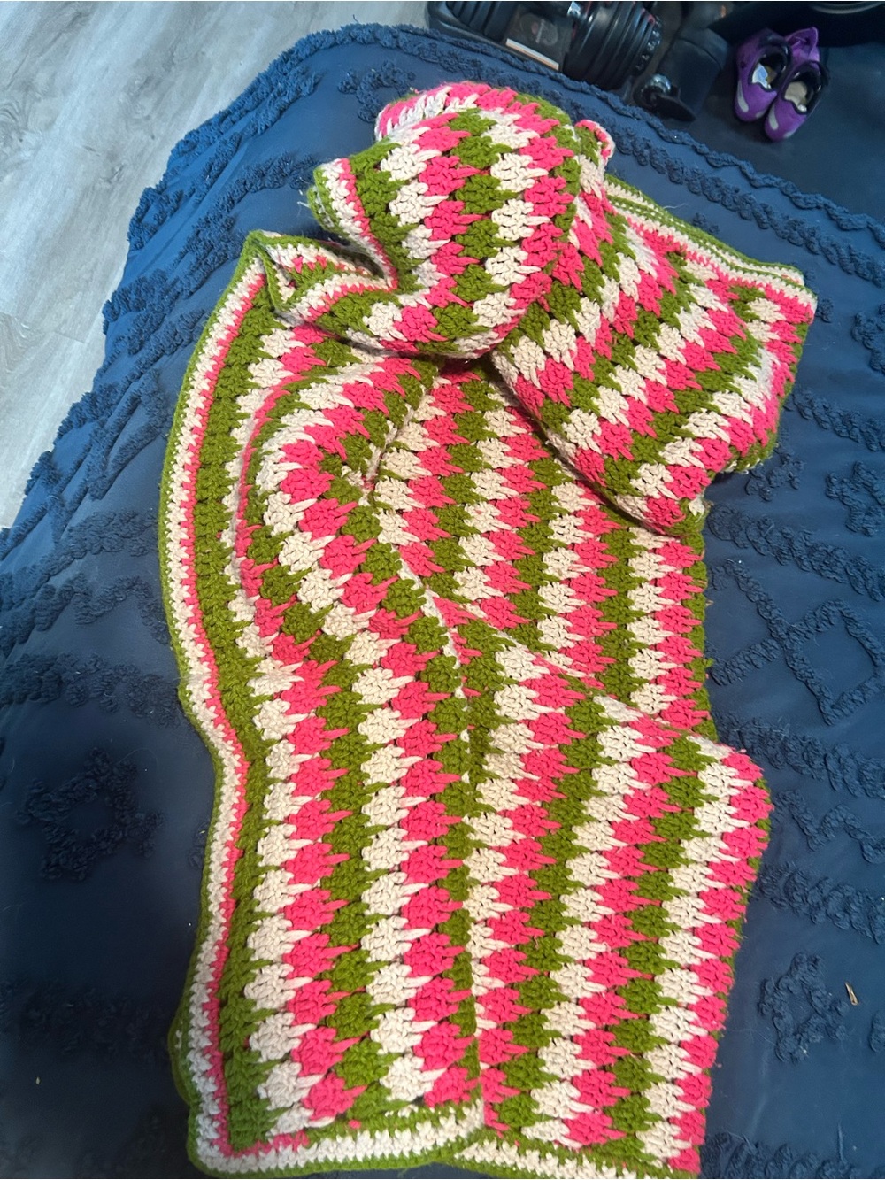 Granny Cottagecore Handmade Crochet Blanket - cozy and colorful